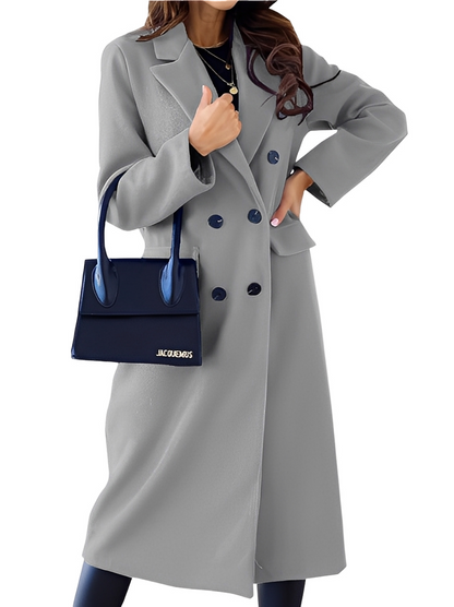 Jocelin - Elegantní, teplý dvouřadový kabát pro ženy