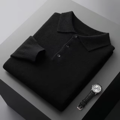 Brock - Pánské Vlněné Polo Elegantní Pletenina