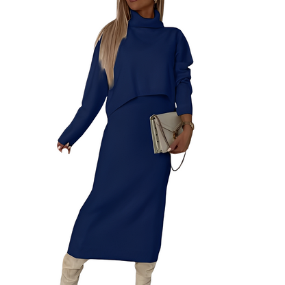 Natalee - Stylová souprava z roláku a sukně pro dámy