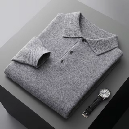 Brock - Pánské Vlněné Polo Elegantní Pletenina
