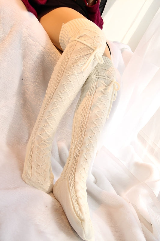 Rozanne - Stylové, teplé overknee ponožky pro dámy