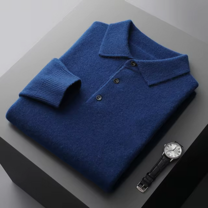 Brock - Pánské Vlněné Polo Elegantní Pletenina