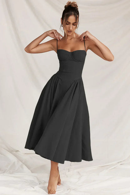 Jutte - Dámské bezrukávové midikleid