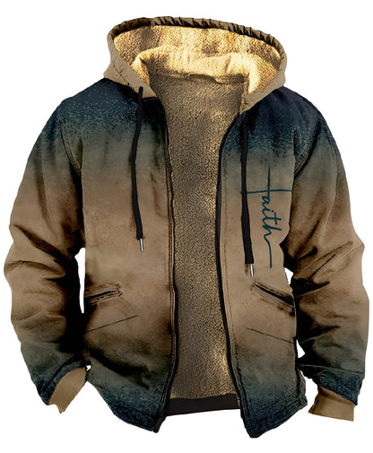 Mervin - Barevná sametová bunda s kapucí pro muže