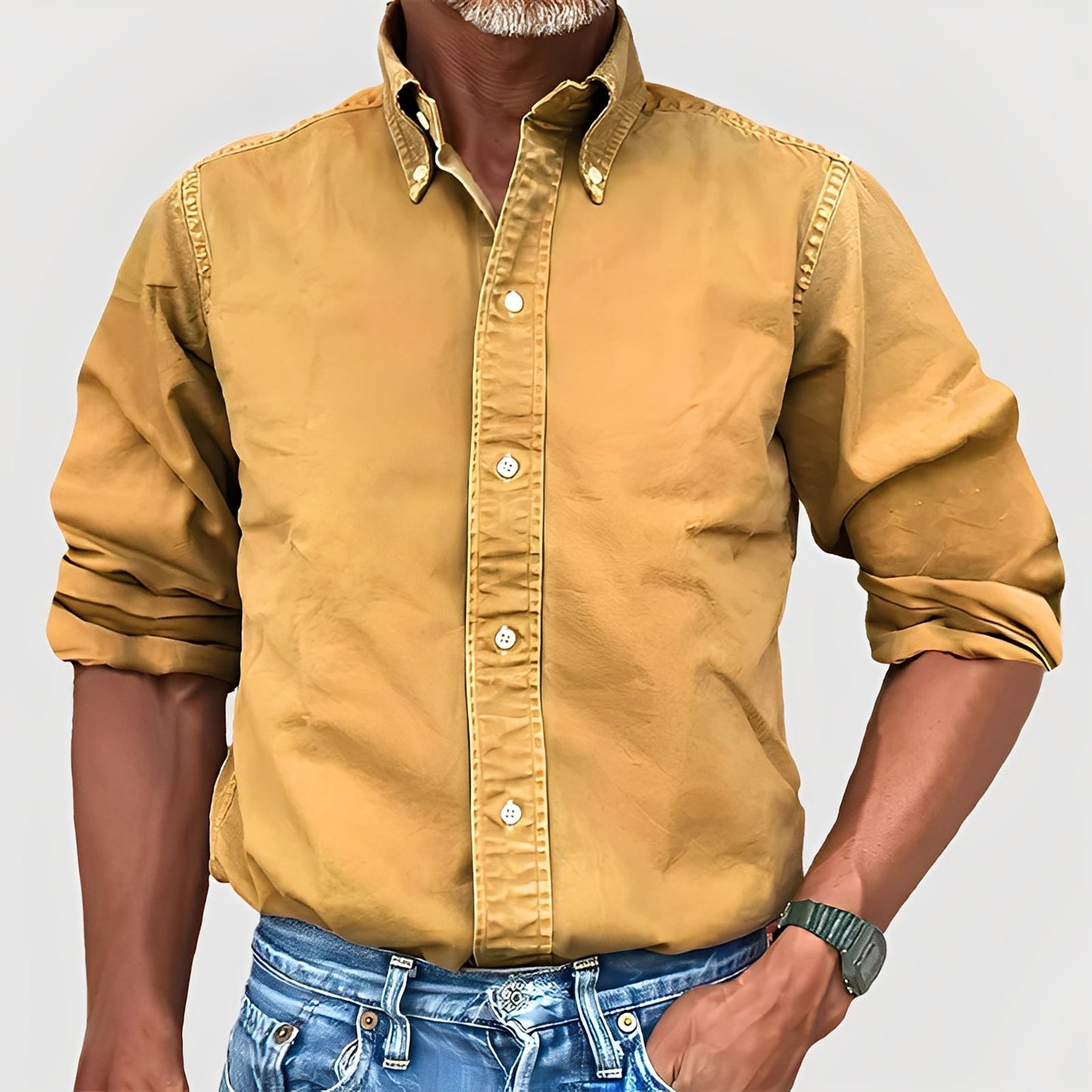 Micheal - Pohodlná volnočasová košile s dlouhými rukávy pro muže