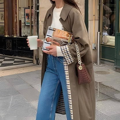 Connie - Moderní dlouhý trenčkot pro dámy