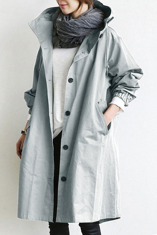 Rowana - Vodotěsný Trenchcoat s Kapucí Dámský