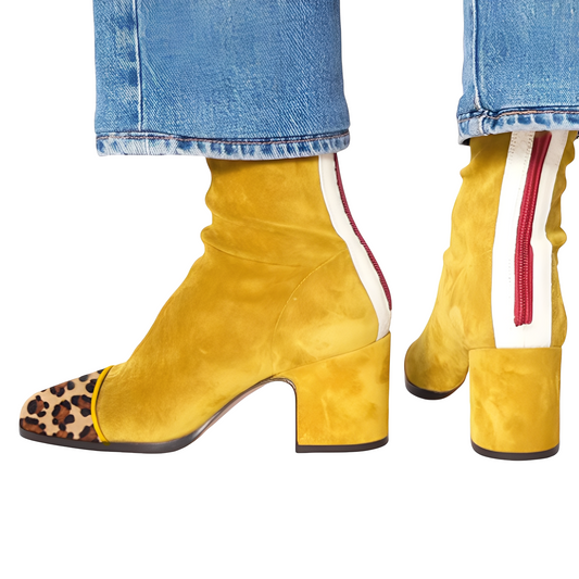 Juliana - Stylové kotníkové boty s blokovým podpatkem pro dámy