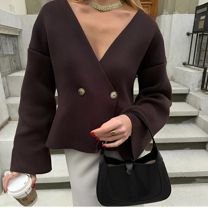 Anjelica - Elegantní, volně pletený cardigan pro dámy