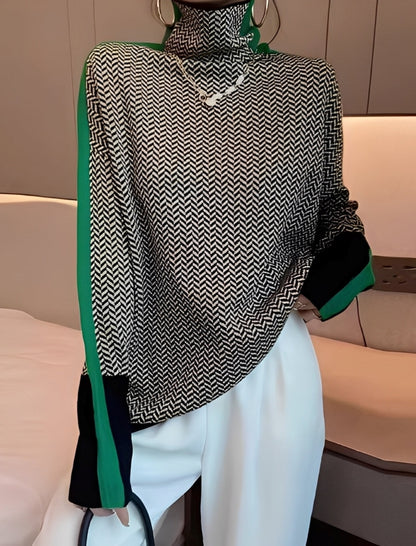 Bryony - Stylový pletený svetr s rolákem pro dámy