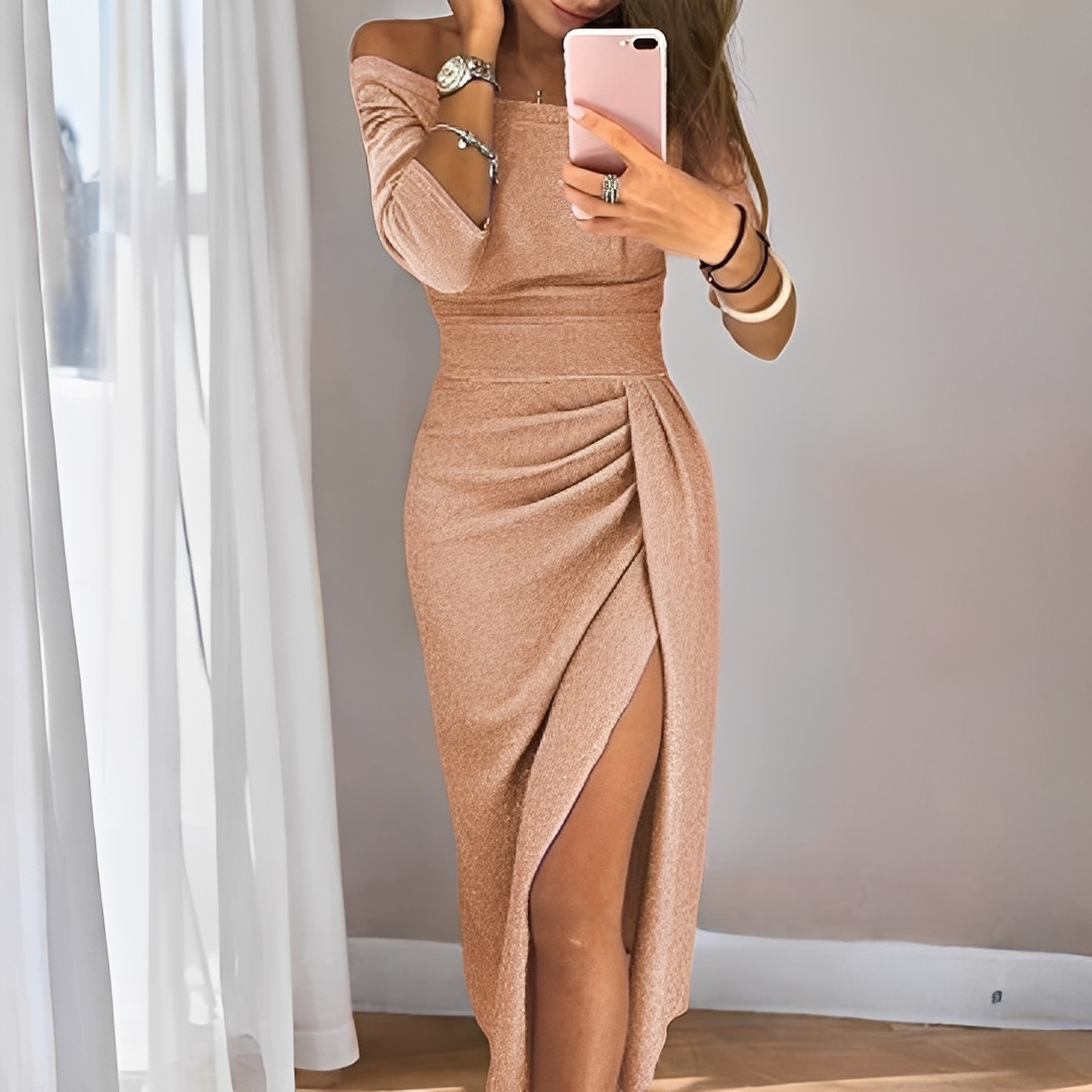 Babette - Elegantní šaty s rozparkem pro dámy