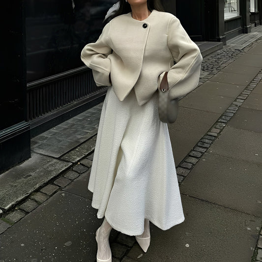 Beatrice - Elegantní krátký kabát z vlny pro dámy