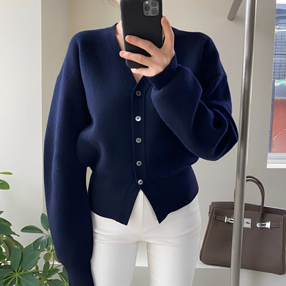 Carolyn - Klasický, volně pletený cardigan pro dámy