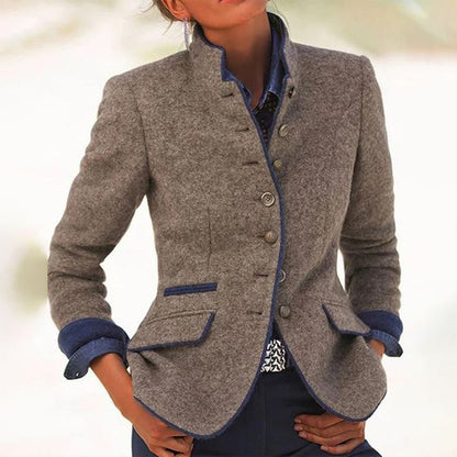 Clémence – Elegantní jednobarevná bunda dámská