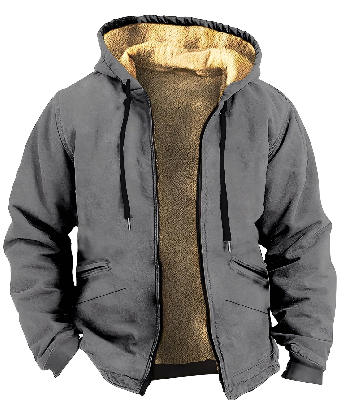 Mervin - Barevná sametová bunda s kapucí pro muže