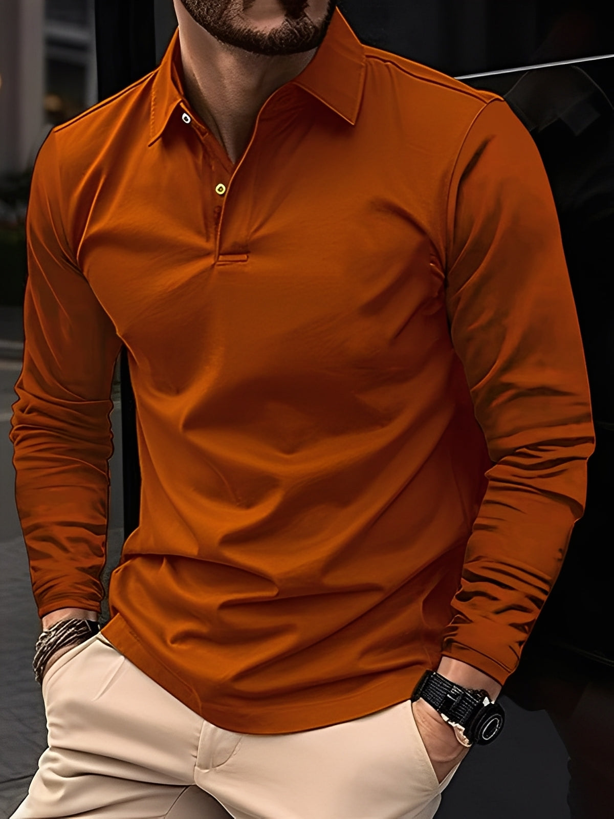 Burton - Klasické dlouhý rukáv polo tričko pro muže