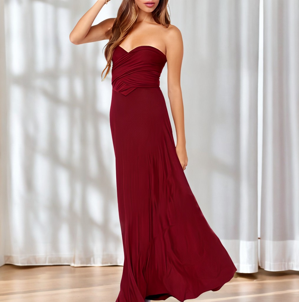 Octavia - Elegantní zavinovací šaty s krkem pro dámy