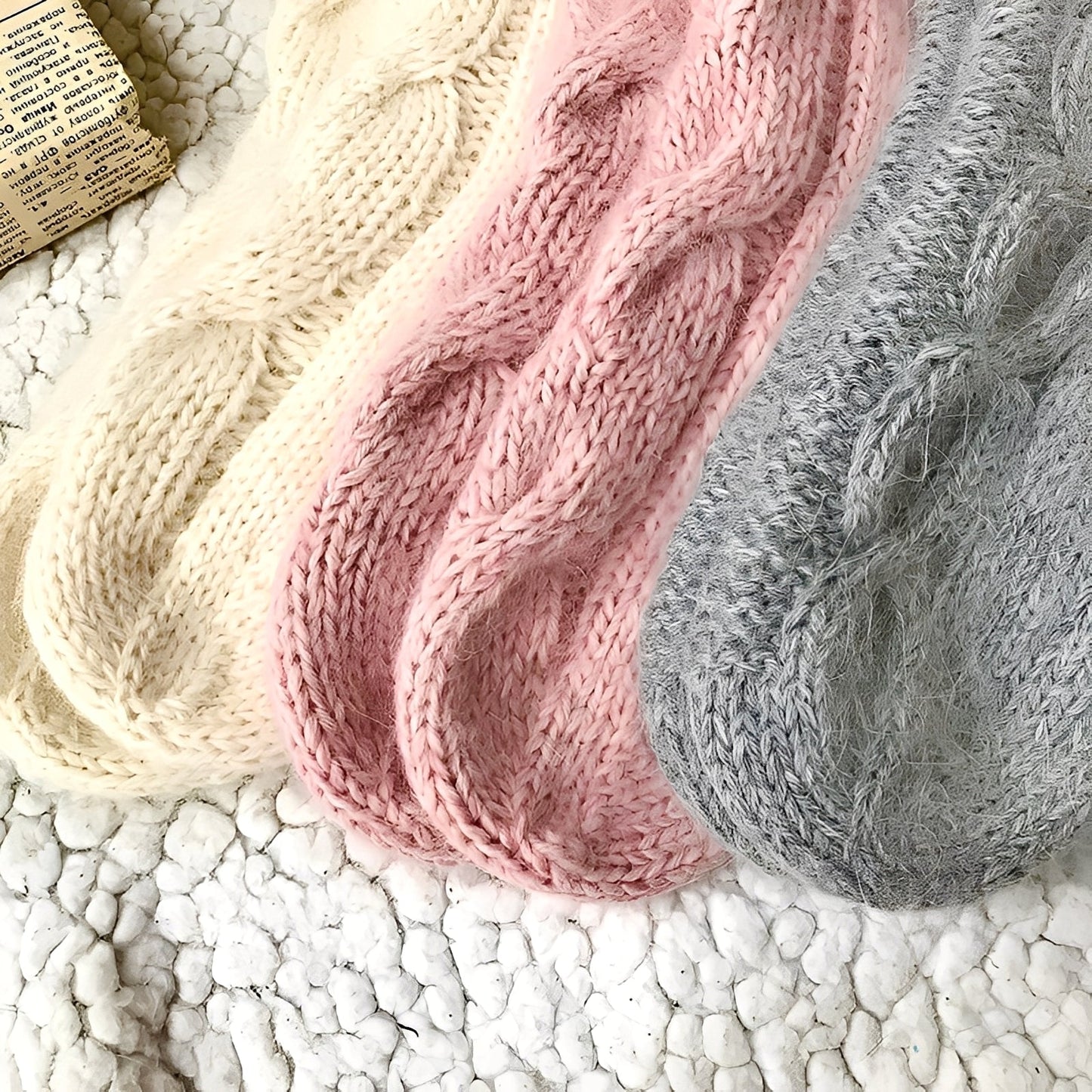 Dorothy - Teplé pletené vlněné ponožky pro dámy