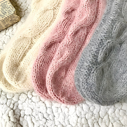 Dorothy - Teplé pletené vlněné ponožky pro dámy