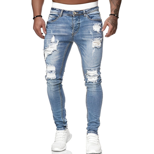 Claud - Slim-Fit-džíny s dírami pro muže