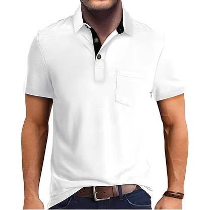 Abner - Retro polokošile s krátkým rukávem pro muže