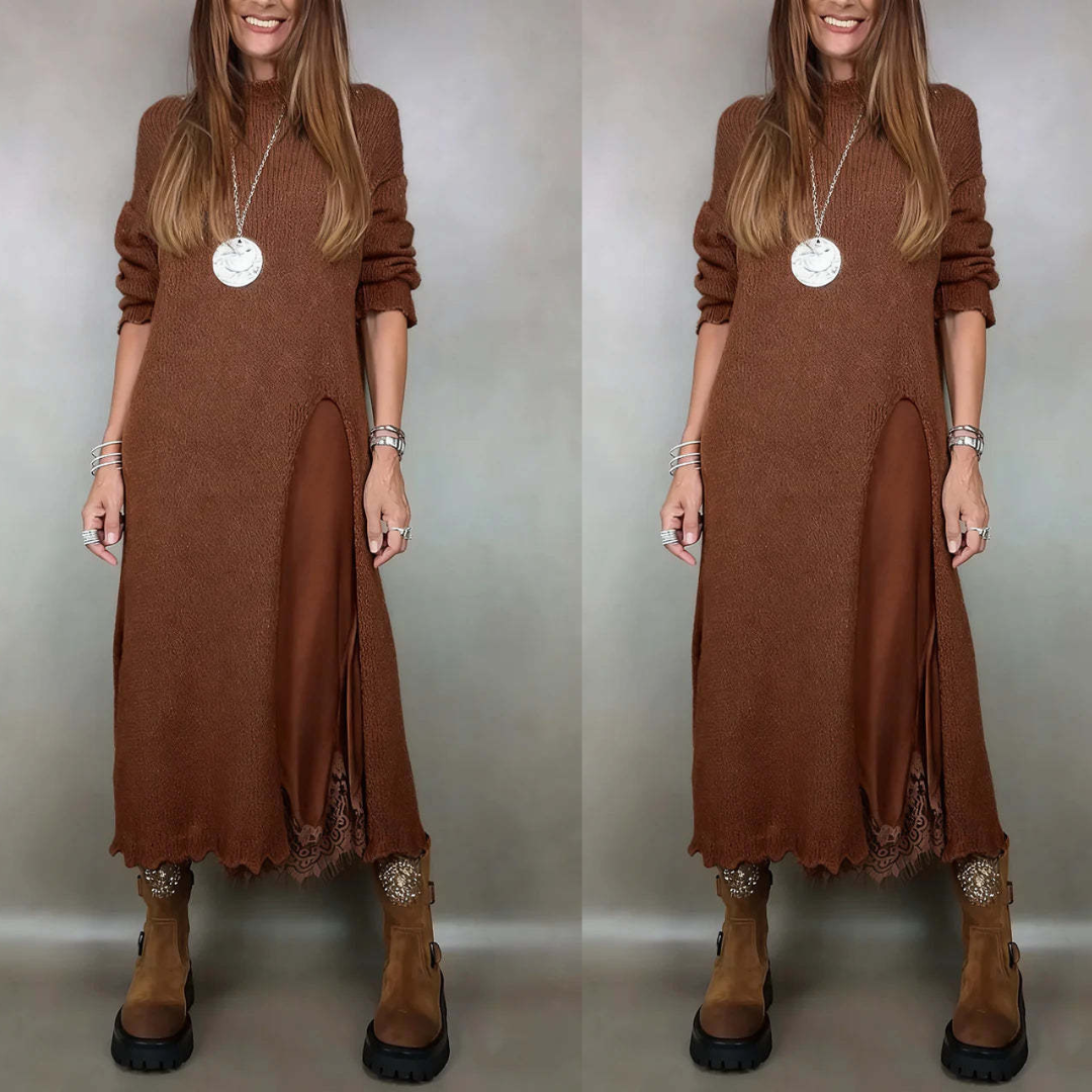 Fanny - Svetr z pleteniny a stylové dámské šaty