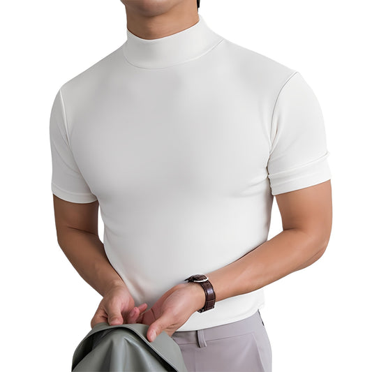 Terence - Ležérní slim-fit košile s vysokým límcem pro muže