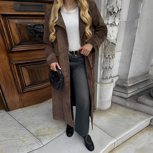 Katrina - Stylový dvouřadový dlouhý kabát pro ženy