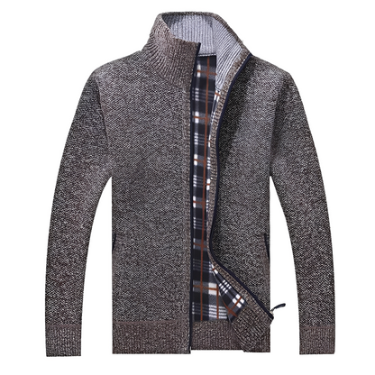 Malinda - Stylový cardigan s měkkou fleece podšívkou pro muže
