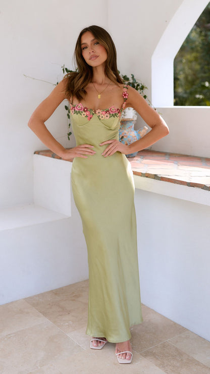 Klaire - Květinové Maxisaty Elegantní Proud