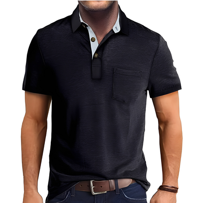 Abner - Retro polokošile s krátkým rukávem pro muže