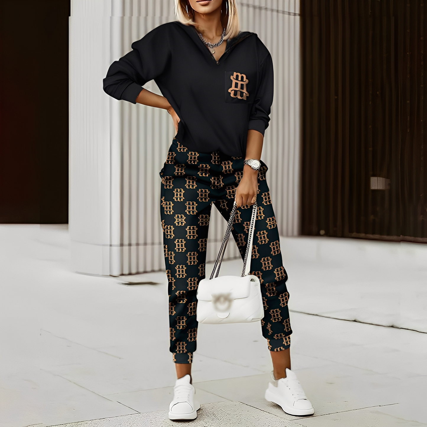 Hollie - Stylový teplákový souprava s zipem pro ženy