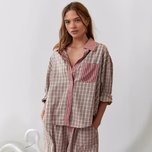 Elenora - Pohodlný, ležérní dvoudílný pyžamový set pro dámy