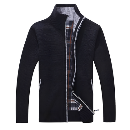 Malinda - Stylový cardigan s měkkou fleece podšívkou pro muže