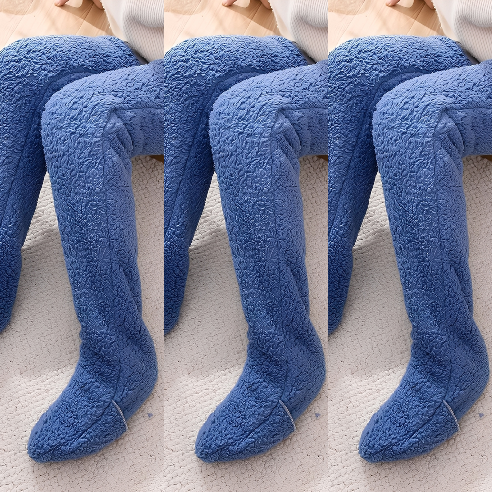 Camellia - Teplé, nadkolenní zimní ponožky pro dámy