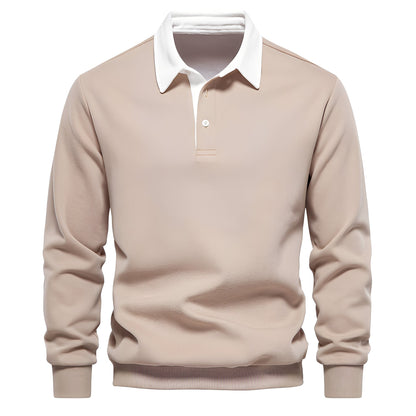 Shelton - Neformální dlouhý rukáv polo tričko pro muže