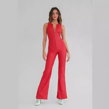 Suzanne - Zadní letní overal z denimu pro ženy