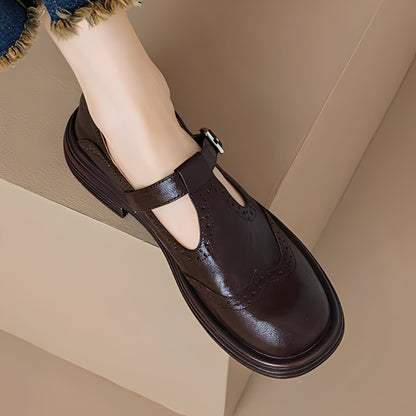 Marley - Stylové ploché kožené boty pro dámy