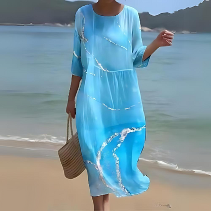 Alina – Plynoucí Midi Šaty