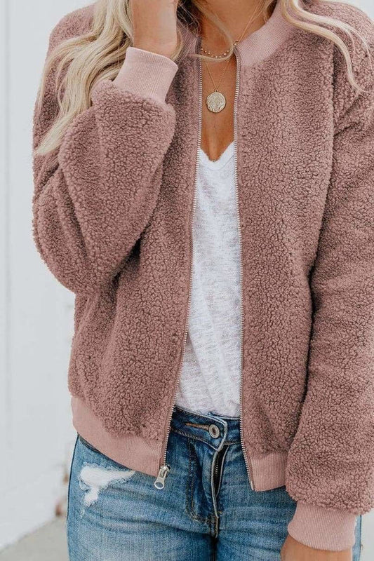 Korra - Mazlivá plyšová bomber bunda pro ženy