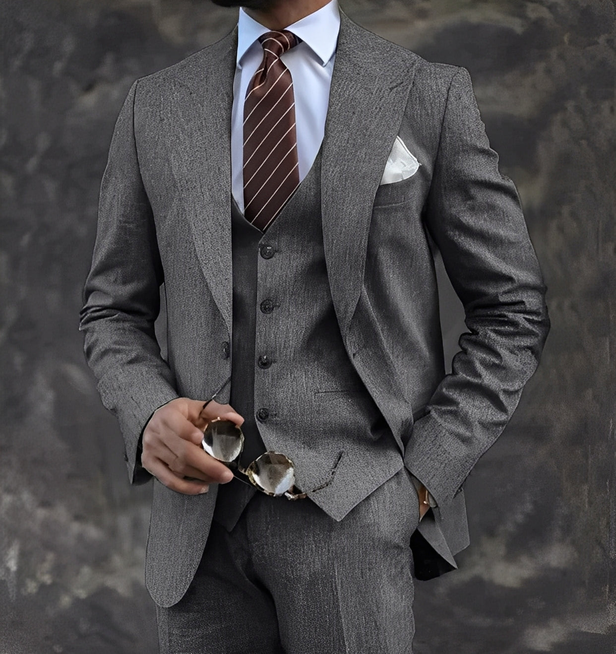 Cordell - Elegantní, formální třídílný oblek pro muže