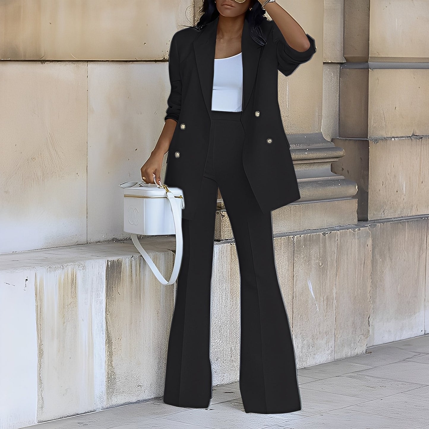 Mélanie - Dlouhé formální a elegantní sako pro ženy v sadě