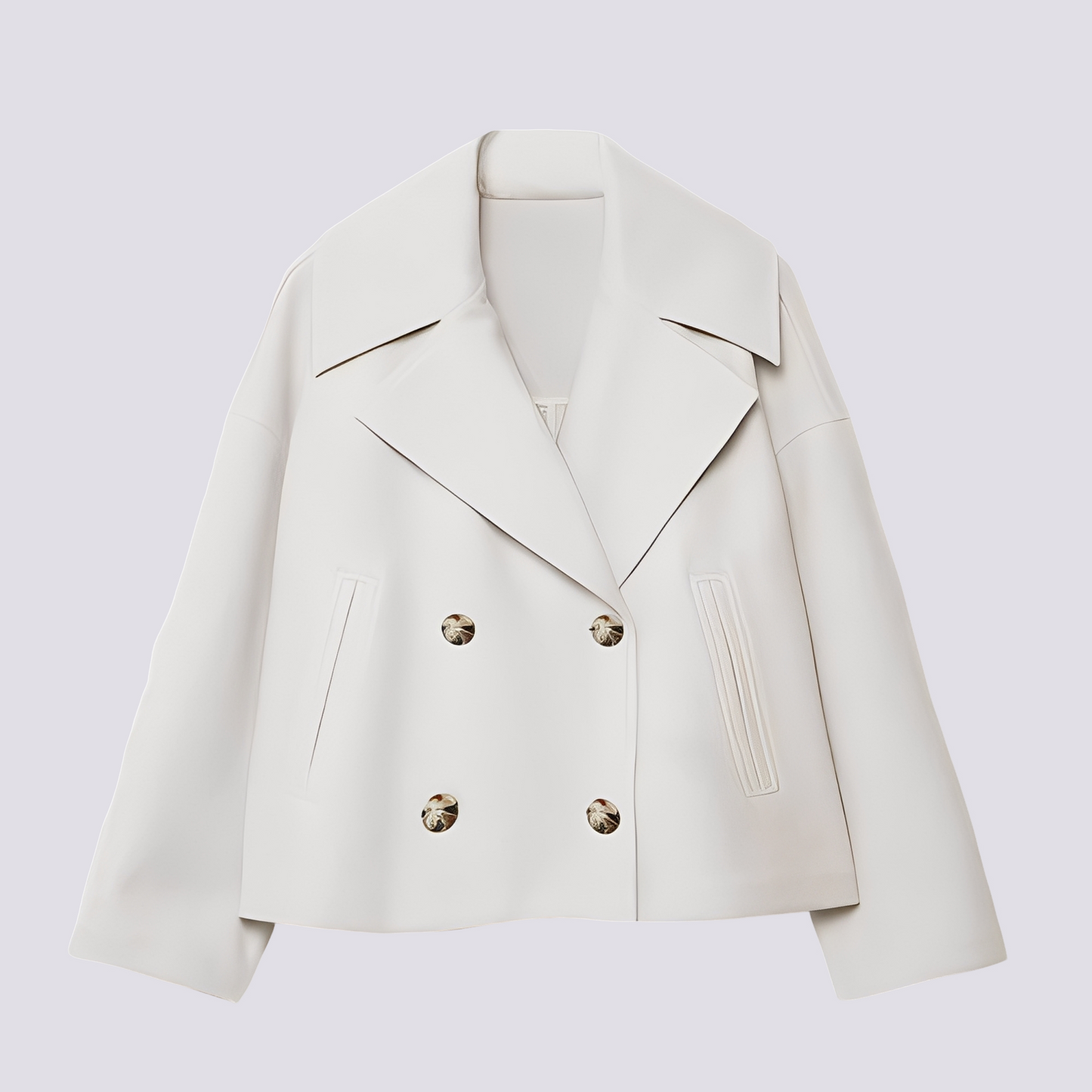 Bethney - Elegantní krátký vlněný kabát s reverzním límcem pro dámy