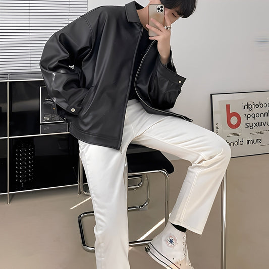 Russell - Stylová oversize bomber bunda z kůže pro muže