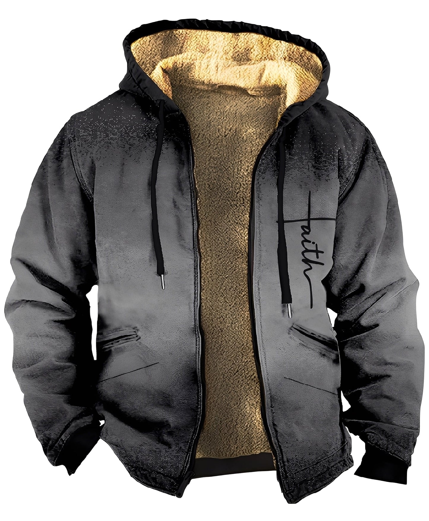 Mervin - Barevná sametová bunda s kapucí pro muže