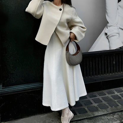 Beatrice - Elegantní krátký kabát z vlny pro dámy