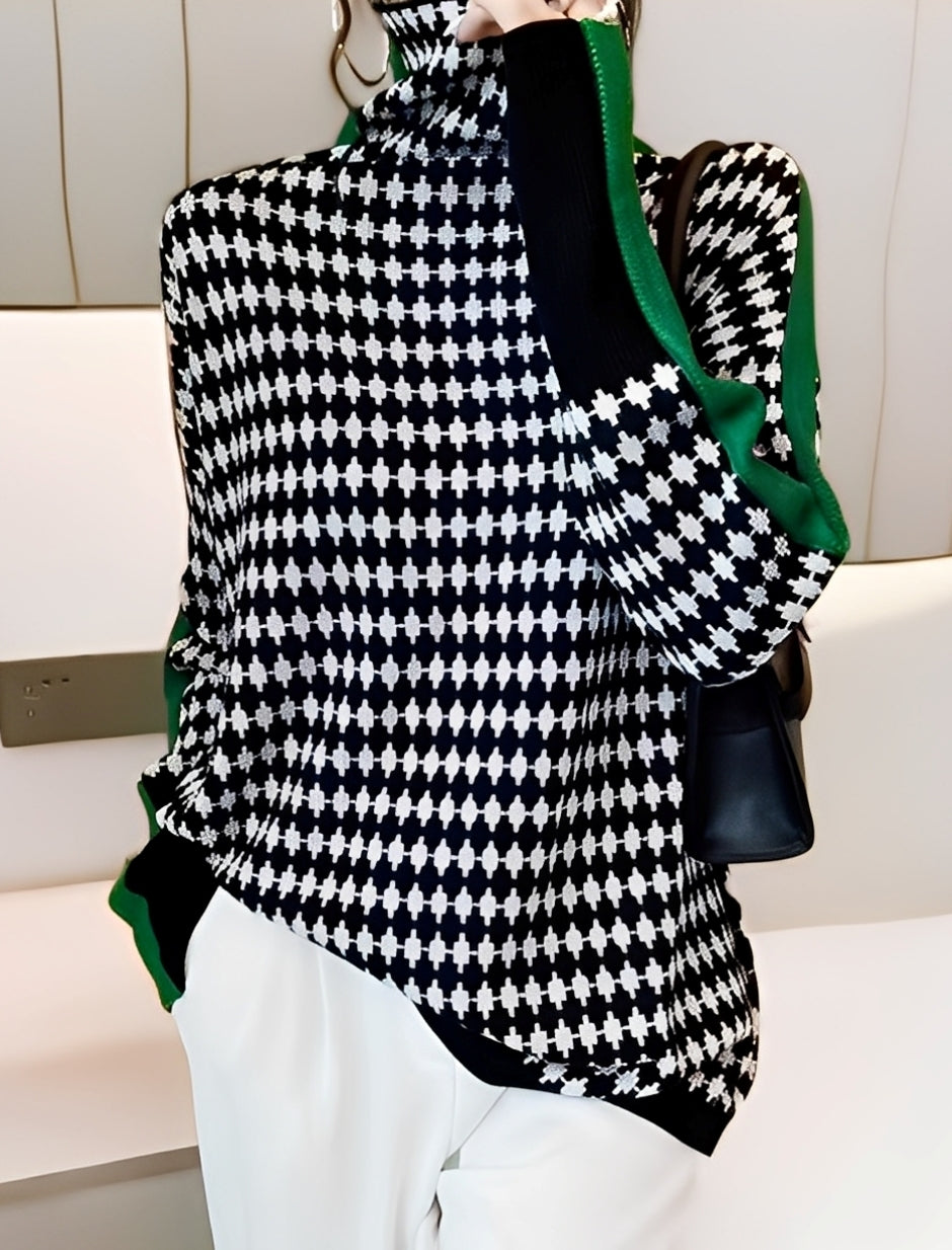 Bryony - Stylový pletený svetr s rolákem pro dámy