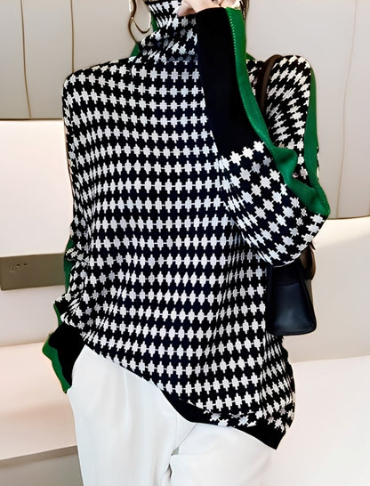 Bryony - Stylový pletený svetr s rolákem pro dámy