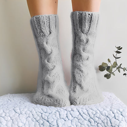 Dorothy - Teplé pletené vlněné ponožky pro dámy