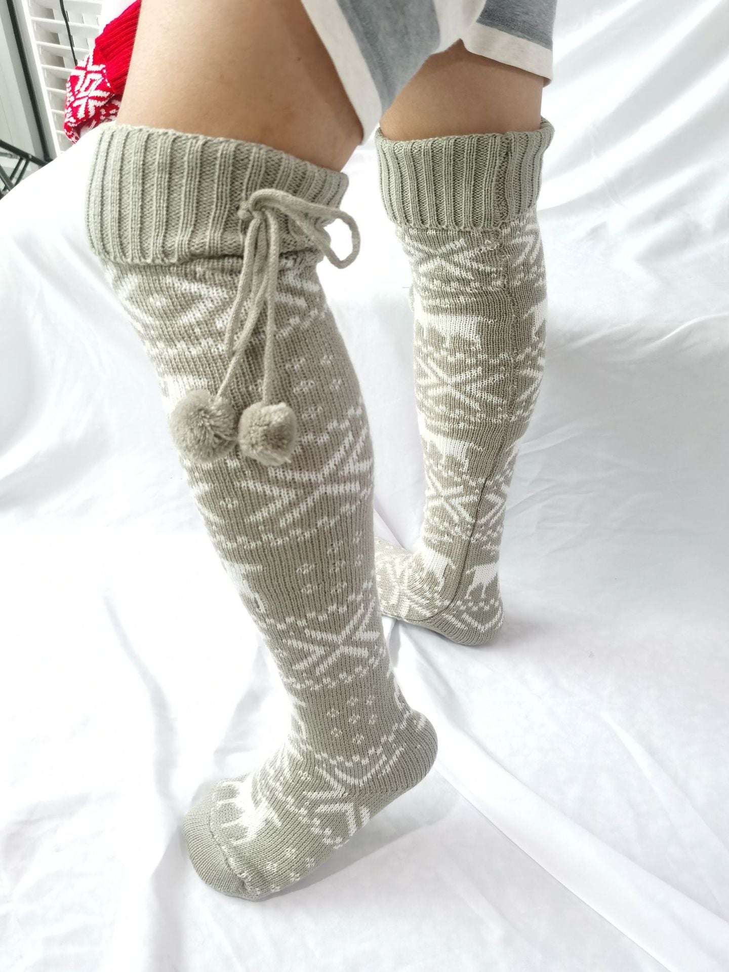 Gabrielle - Stylové, teplé vánoční ponožky pro dámy